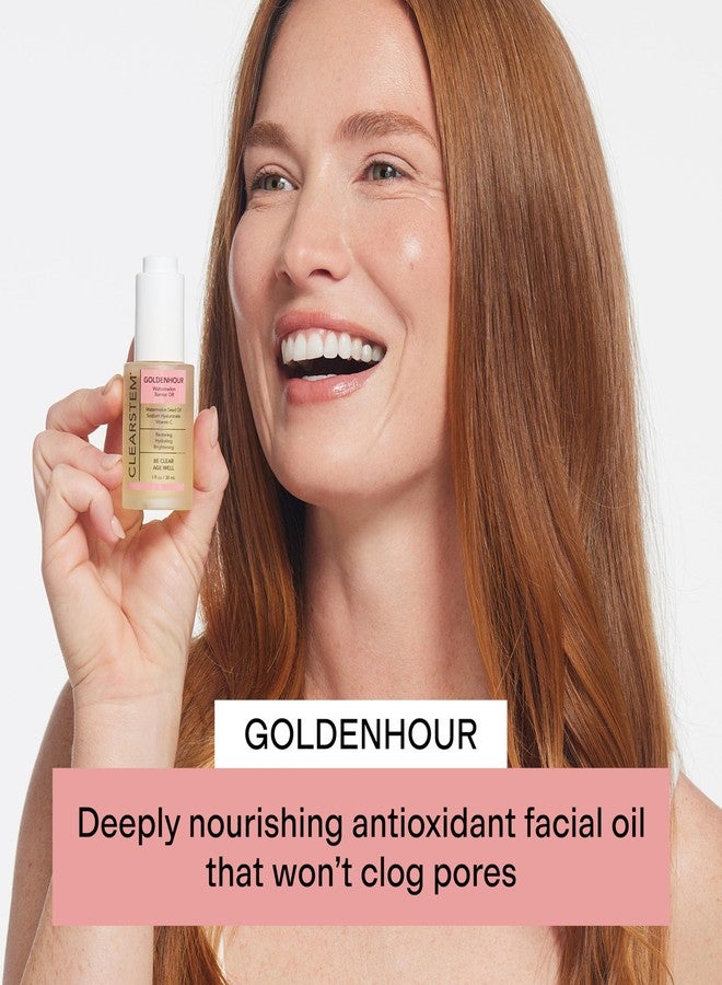 CLEARSTEM GOLDENHOUR Hydrating Facial Oil - Plumping Face Oil for Women for Deep Face Hydration - Non-Comedogenic Vitamin C Oil for Skin with Hyaluronic Acid and Watermelon Seed for Glowing Skin - Image 2